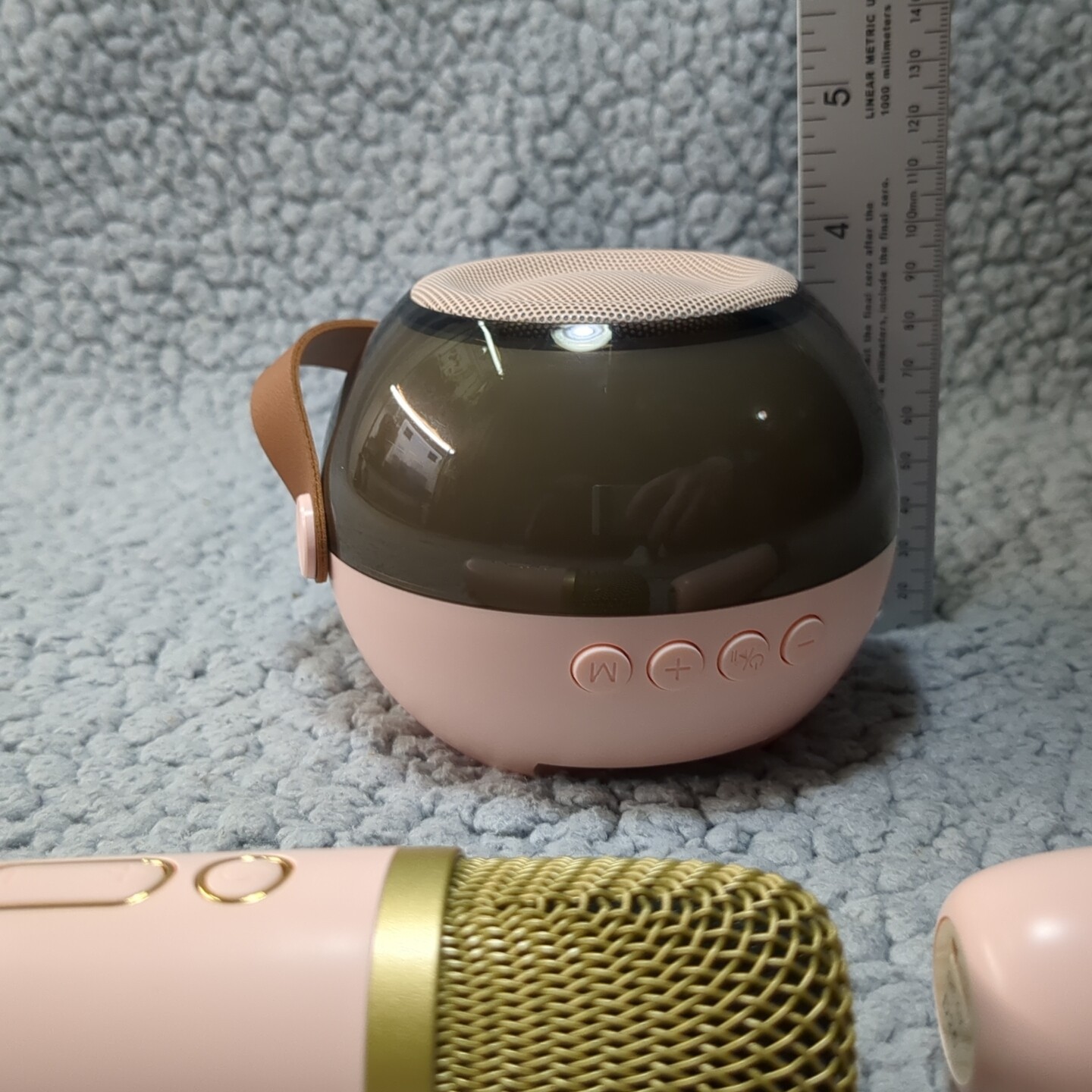 Bluetooth Karaoke Speaker And 2 Microphones for Kids Pink