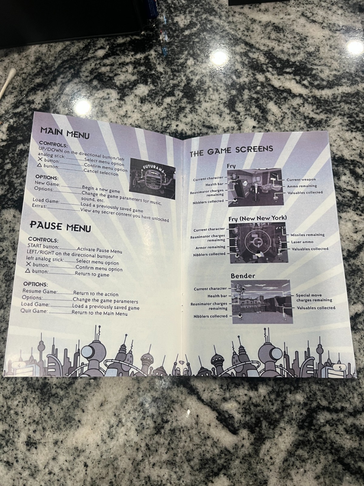 Replacement Manual for - Futurama - Sony PS2 Instruction Booklet