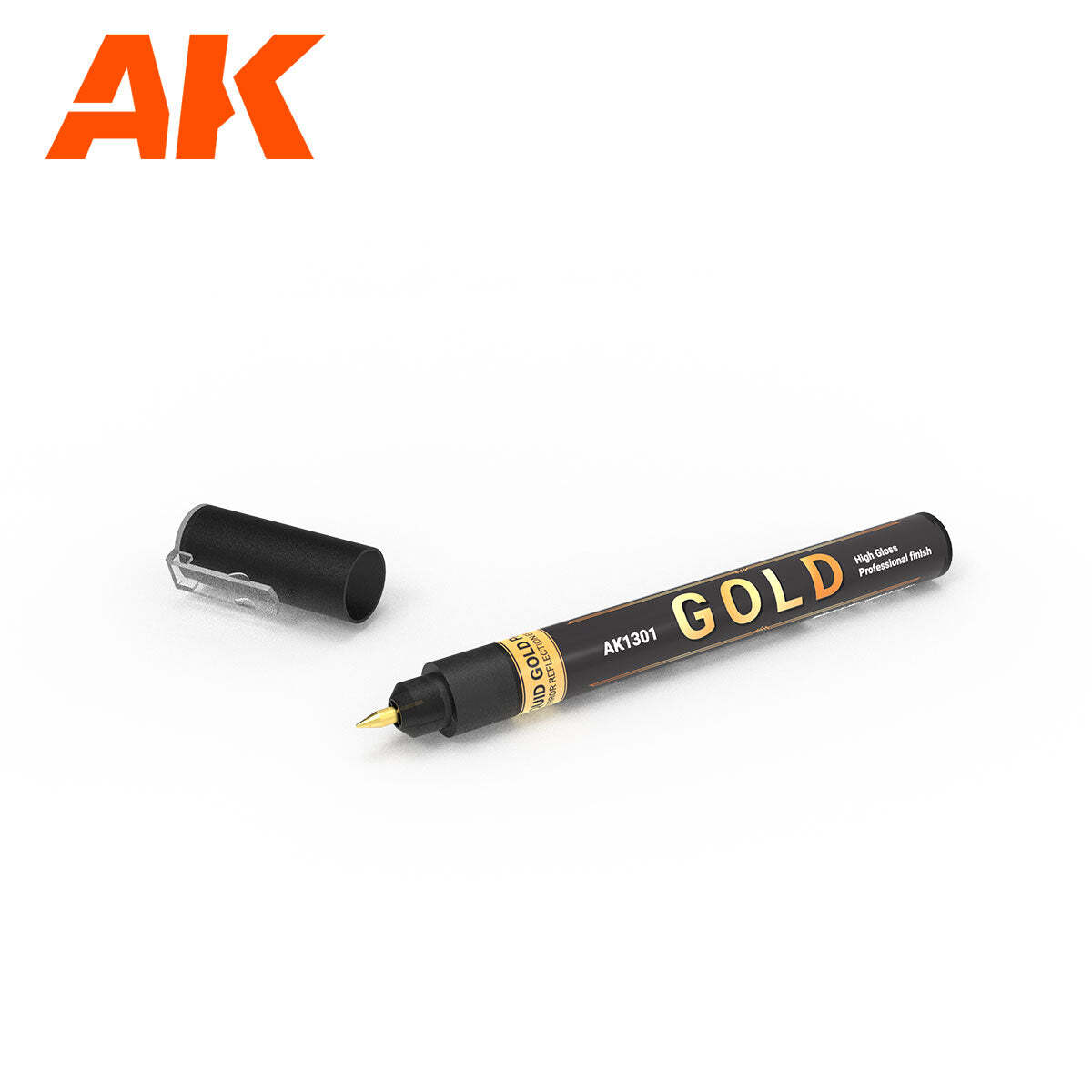 AK Interactive AK1301 Metallic Liquid Markers Gold 1mm - US