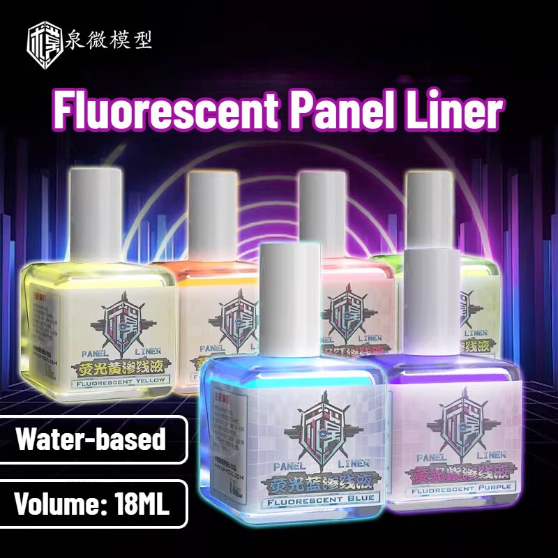 18ml QWmodel Fluorescent Panel Line Accent Color for Mecha Model Coloring Painq5