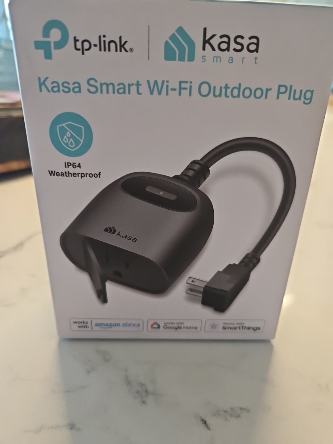 Kasa Outdoor Smart Plug, Smart Home Wi-Fi Outlet Timer, Max Load 15A/1875W, IP64