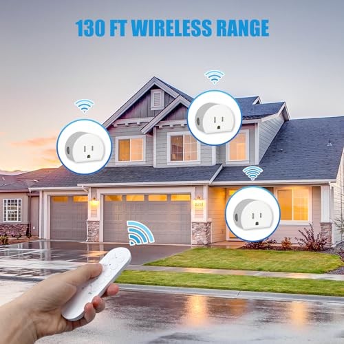 SURNICE Remote Control Switch 10A Wireless Outlet 130FT