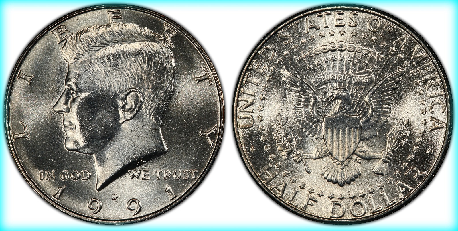 1991-D Kennedy Half Dollar ~ Choice BU MS UNC UNCIRCULATED 50c ~ US Coin