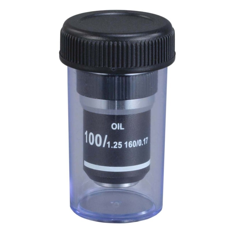 OMAX 100X (Oil, Spring) Achromatic Compound Microscope Objective Lens - NEW