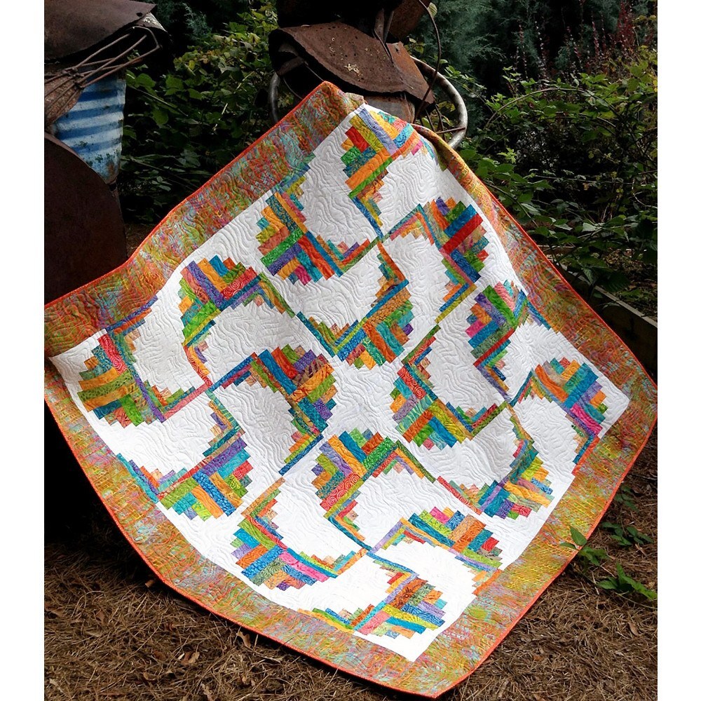 Rainbow Swirls Quilt Pattern - Cut Loose Press