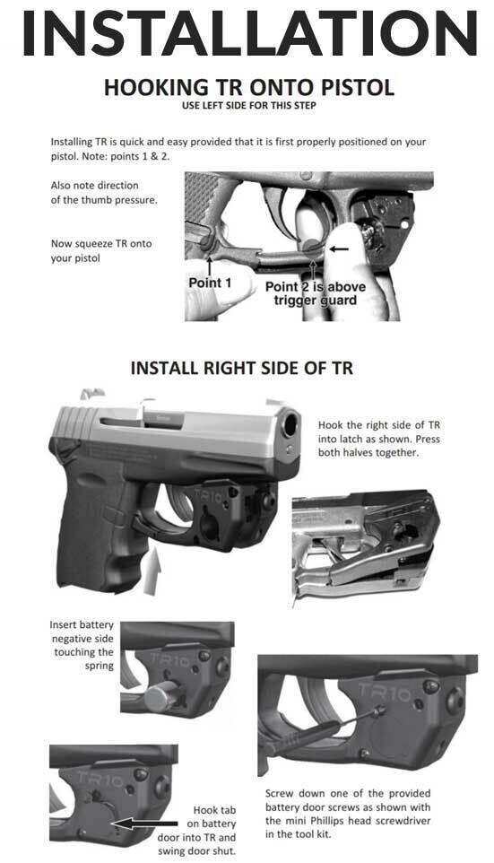 TR25 Red Arma Laser Sight for Compact Springfield & Kimber 1911 [SEE FIT CHART]