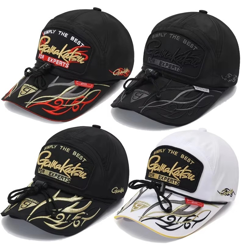 Gamakatsu Waterproof Fishing Hat Adjustable Fly Fishing Caps for Men Cotton
