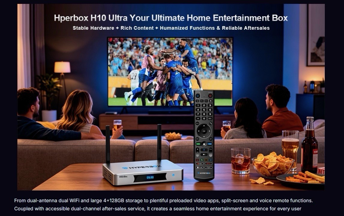 Hyperbox H10 Ultra 8K 4gb RAM 128GB ROM Android Streaming Smart Media Player