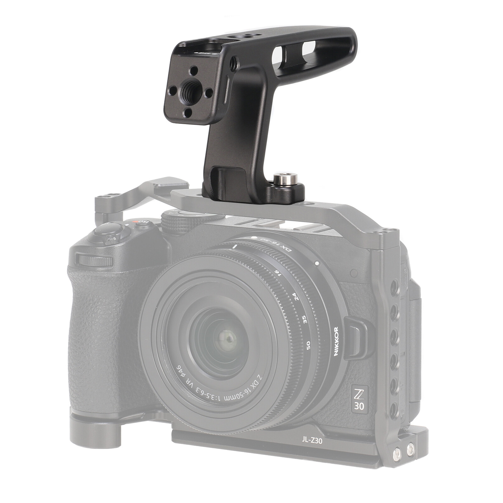 Camera Cage Rig with 1/4"-20 with Top Handle Grip for Canon EOS 80D 90D Camera