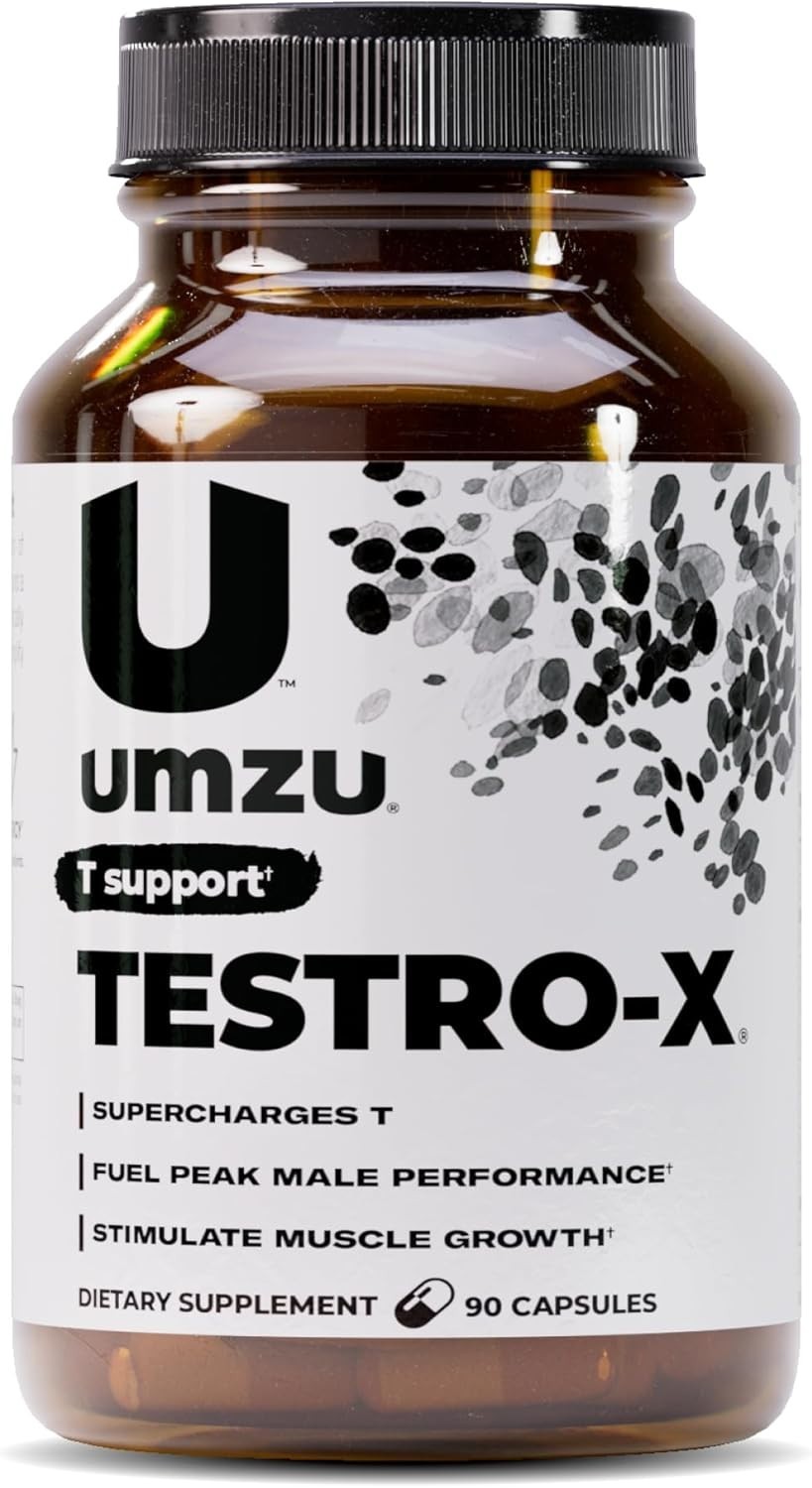 Testro X Supplement for Men Energy Focus Muscle Pumps Healthy T Levels 90 Caps
