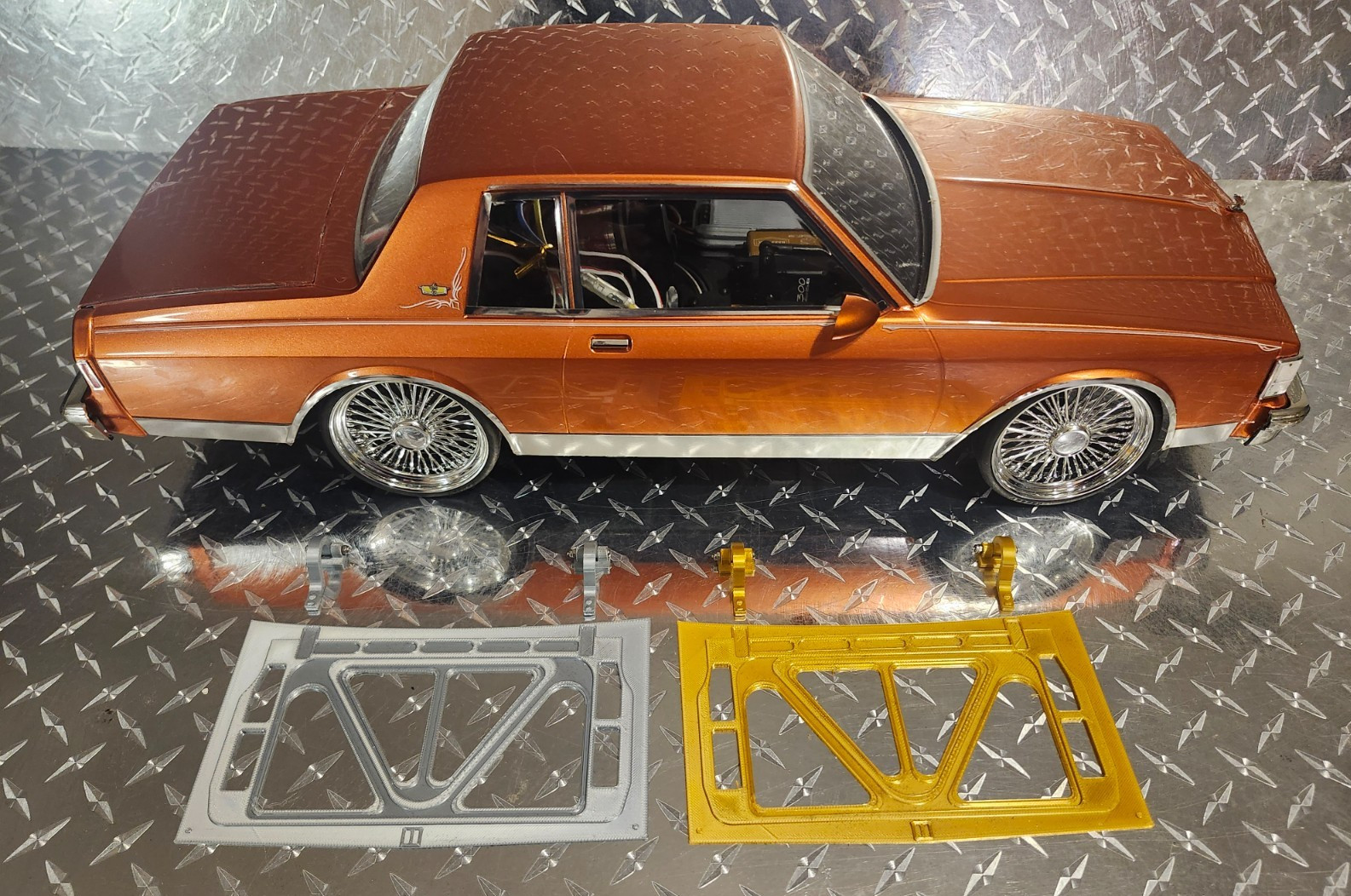 Sac City RC Trunk Reinforcement Support & Hinge Kit Redcat 87 Caprice