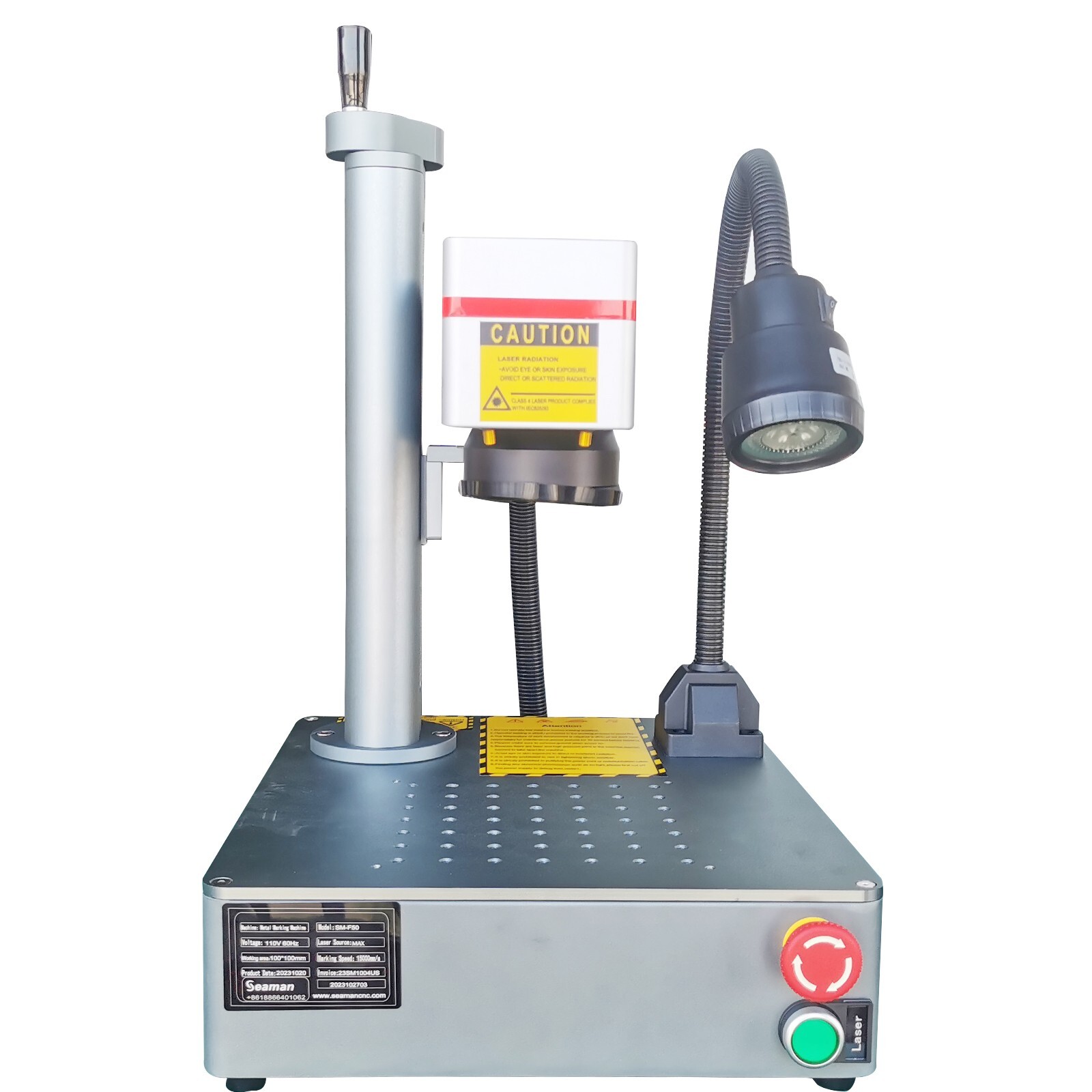 MAX 50W Fiber Laser Marking Engraving Machine with Rotary Axis FEDEX NO CUSTOM