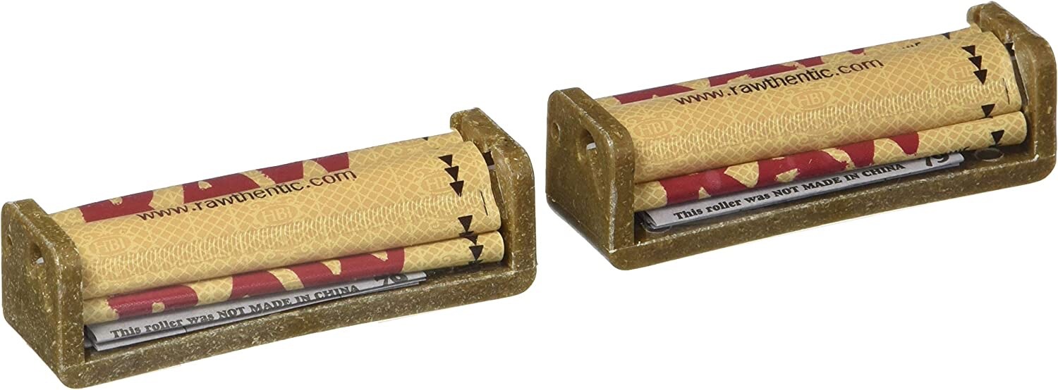 2 Pack RAW 79mm 1 1/4 Hemp Plastic Roller Rolling Machine