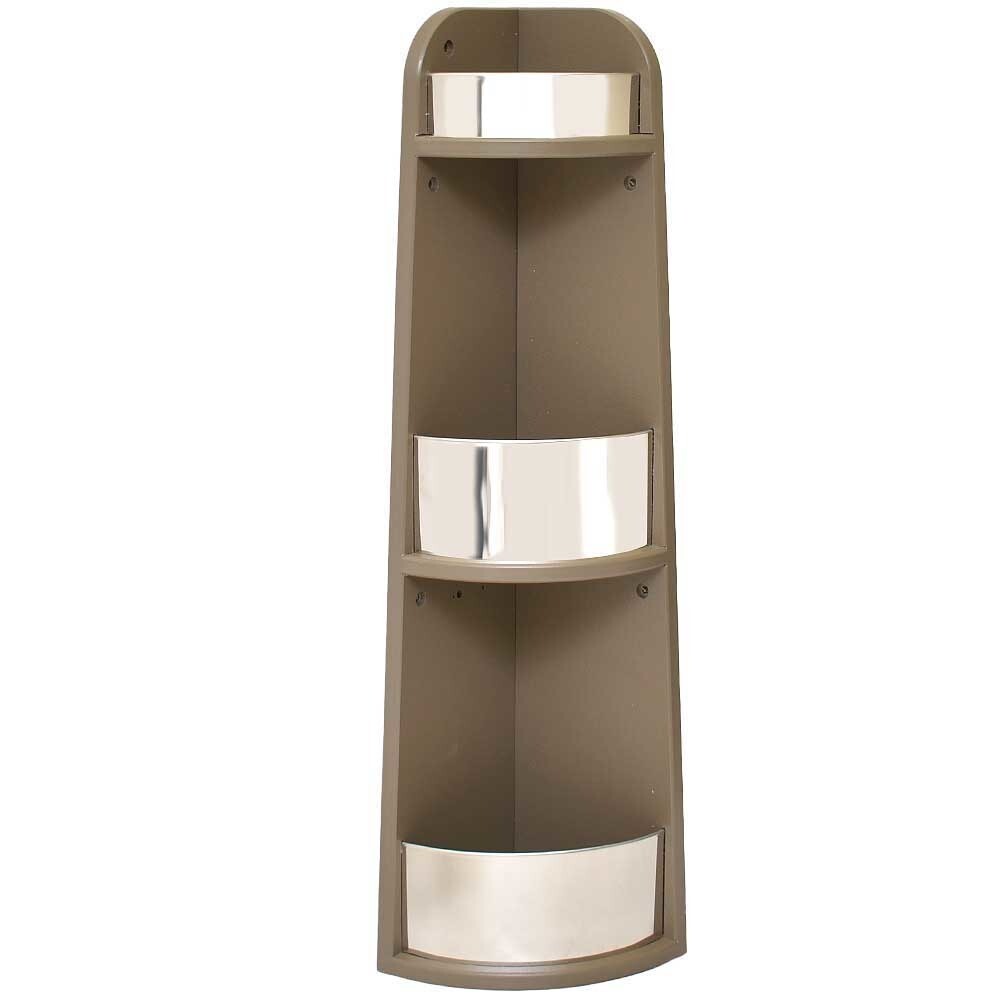 Regency Pontoon Boat Corner Shelf 171516 | 24 5/8 Inch Taupe Starboard