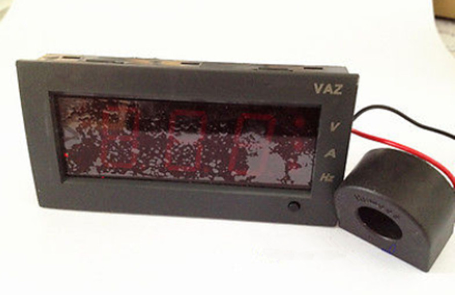 NEW 3 In 1 AC Red LED Digital Combo Meter 600V 100A 100HZ Amp Volt Frequency NIB
