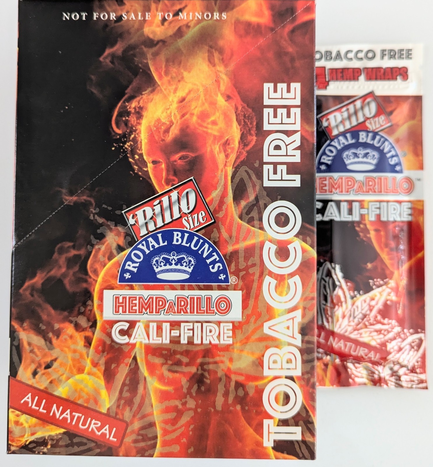 Hemparillo Cali-Fire Rillo Size - Full Box of 15 Pouches