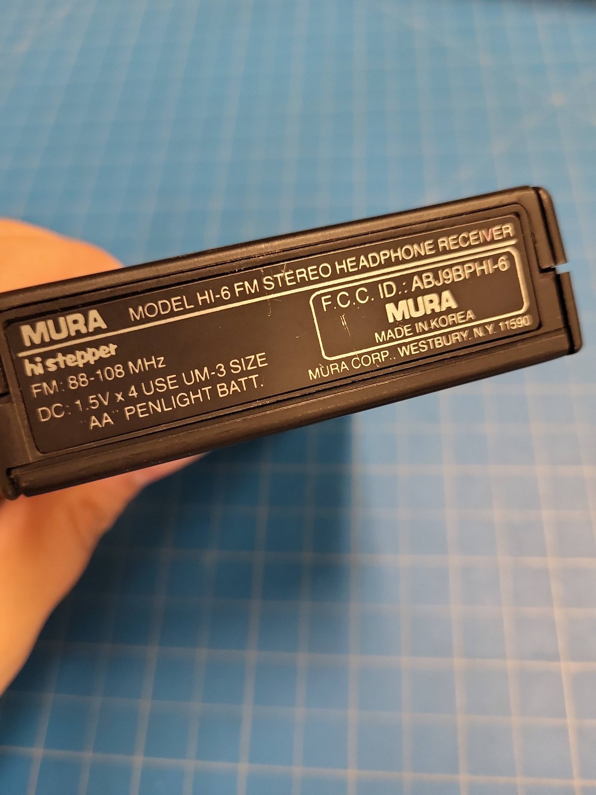 Mura hi stepper FM Stereo Headphone Receiver HI-6 Vintage Portable Audio Parts