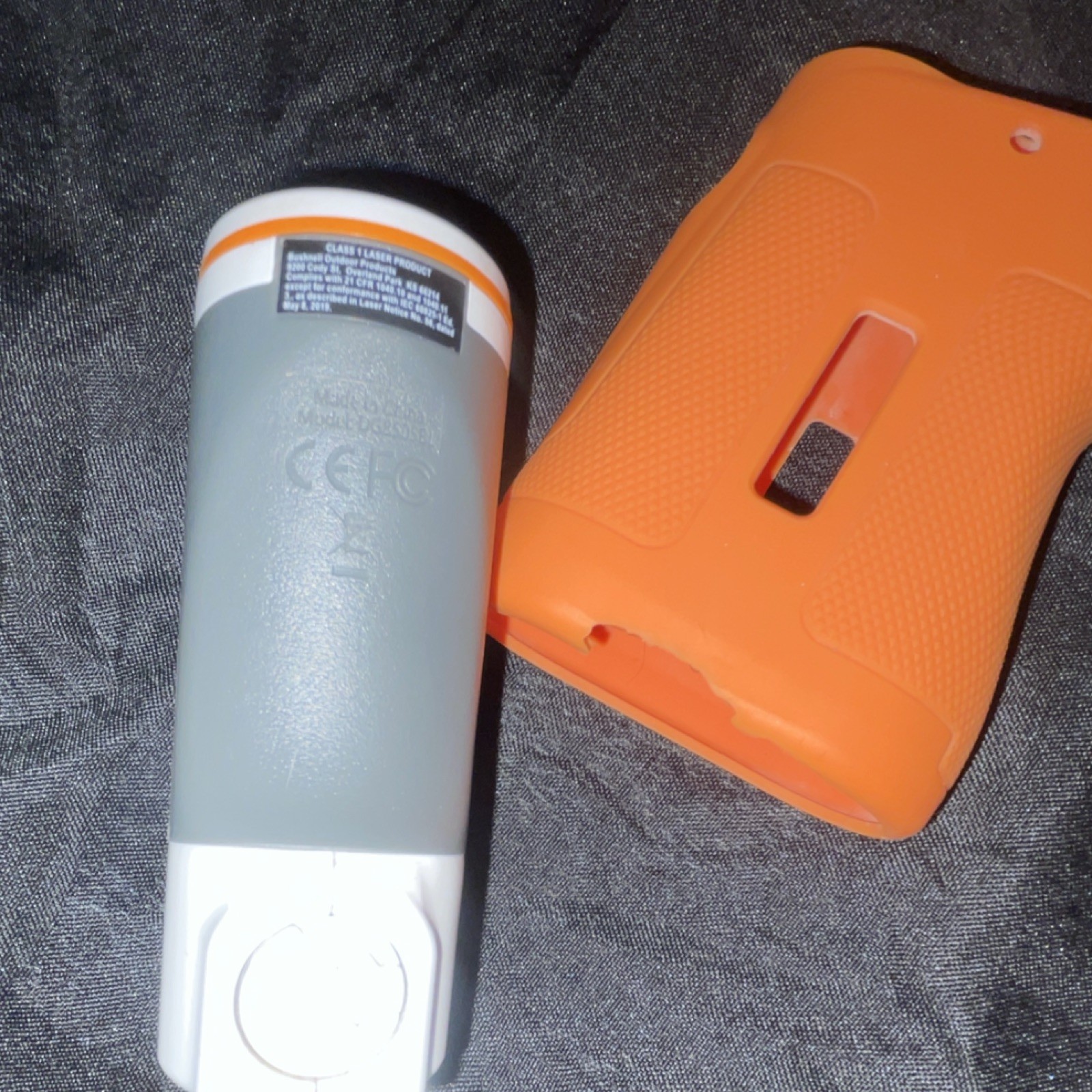 Bushnell Golf Laser Rangefinder Gray/White with Orange Protective Case