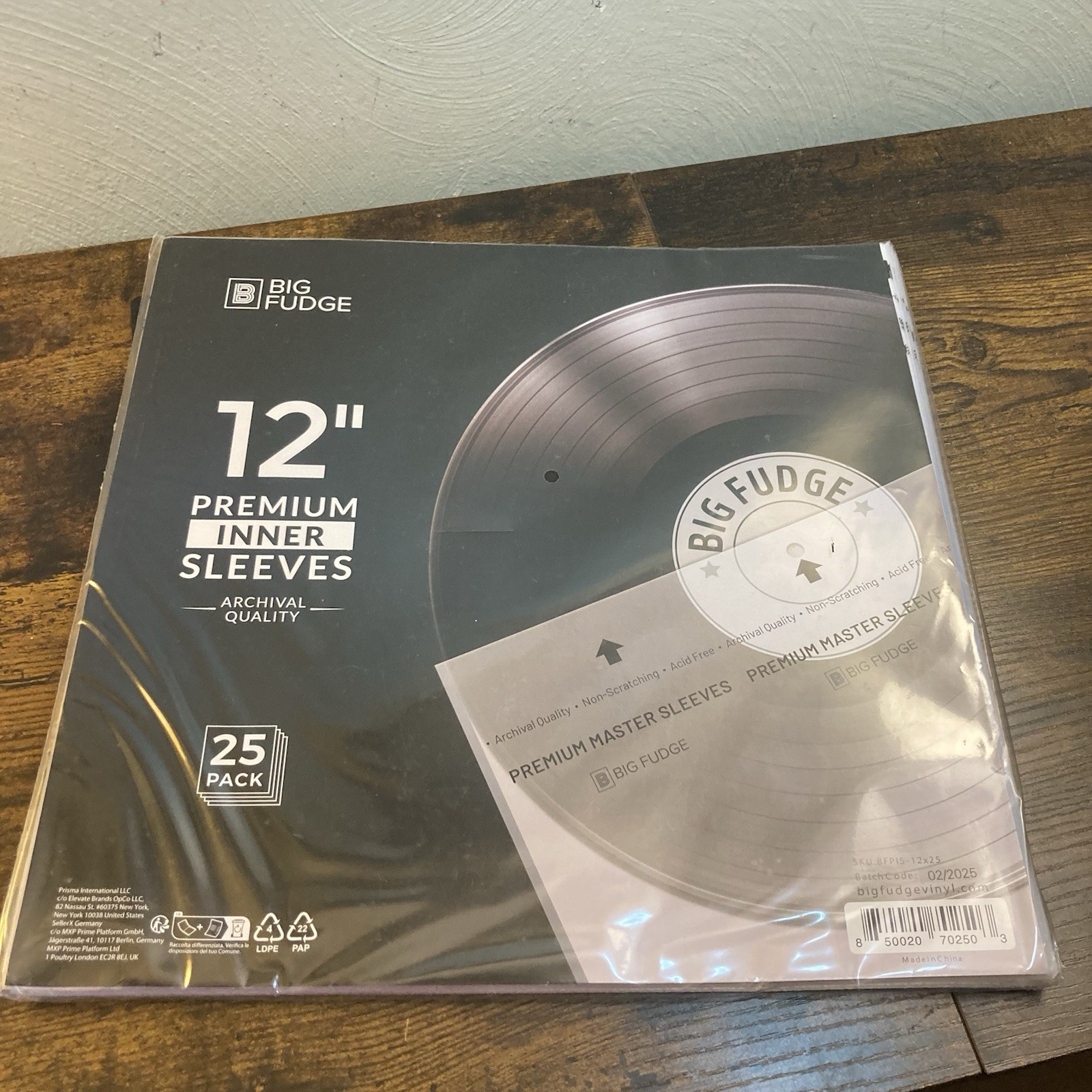 12" Vinyl Record Inner Sleeves Soft Acid-Free Protection, 25 Pack for Collectors