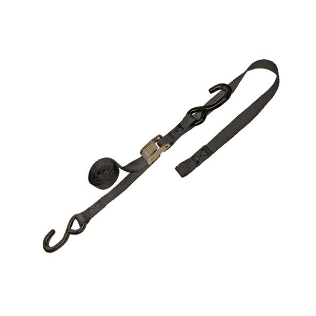 Pro. Softgrip Tie-Down Straps Black/Black 4-Pack w/ Built-In Soft Hooks 62-0062