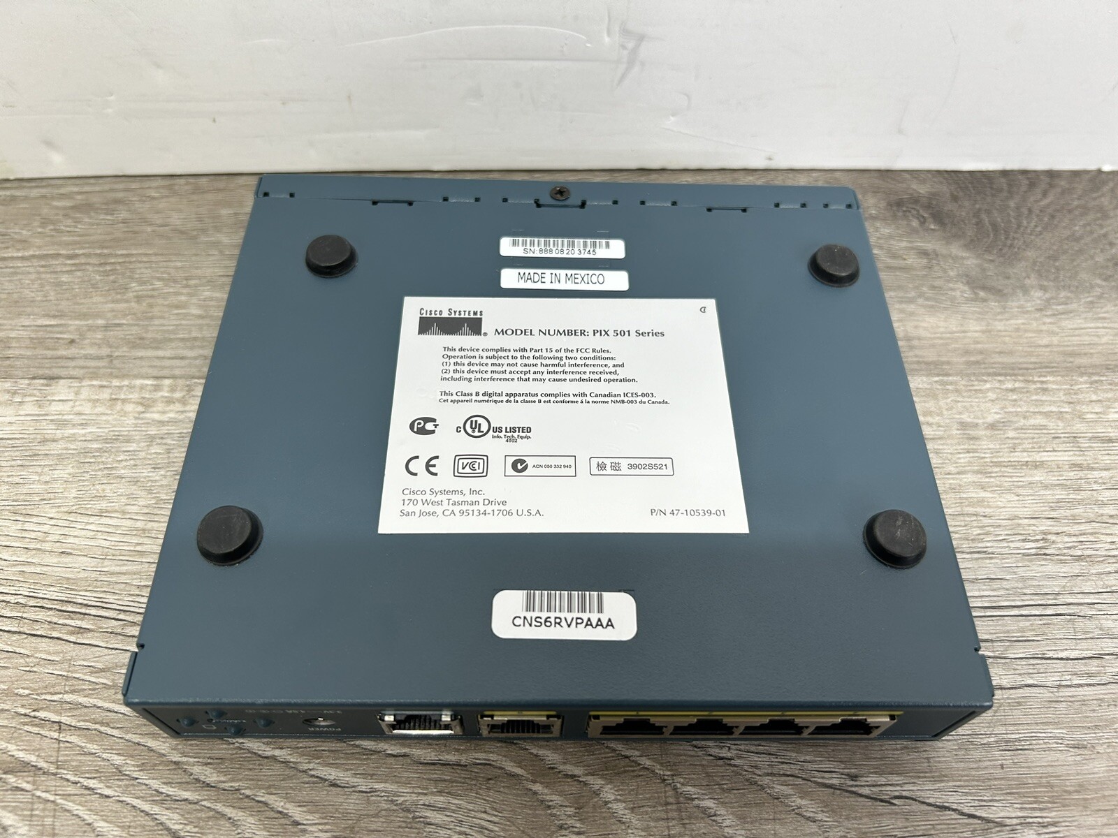 Cisco PIX-501 | 5-Port Firewall w/AC Adapter