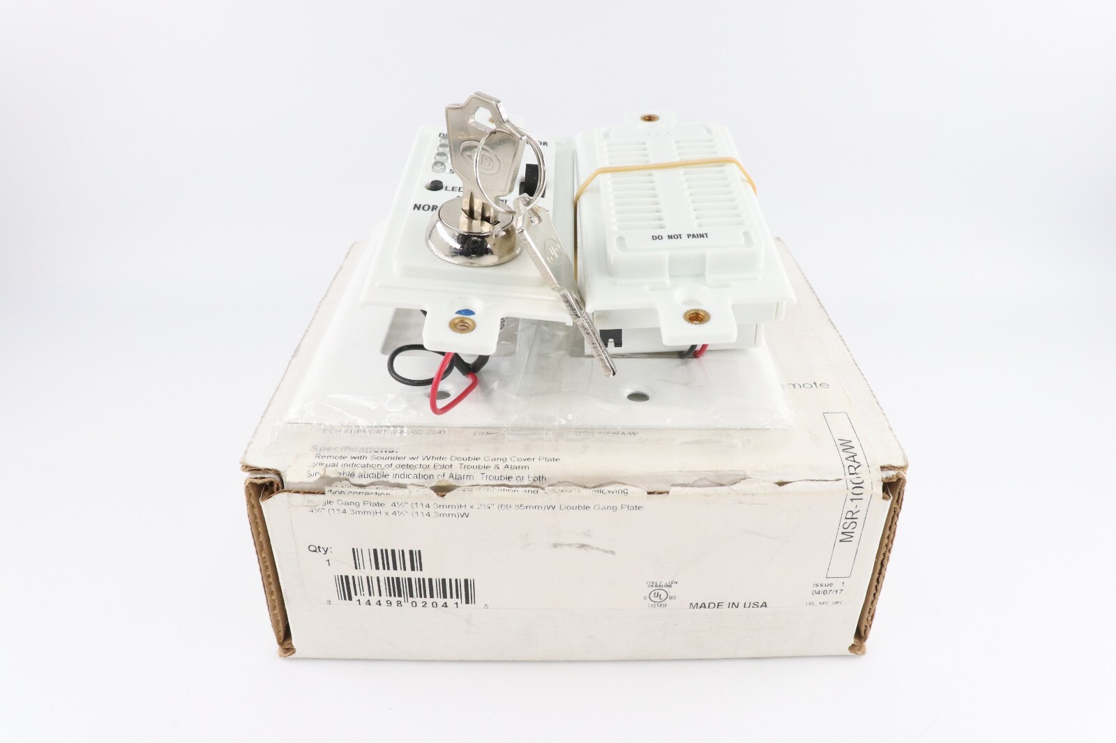 AIR PRODUCTS AND CONTROLS MSR-100RA/W KEYED DUCT SMOKE DETECTOR REMOTE STATION
