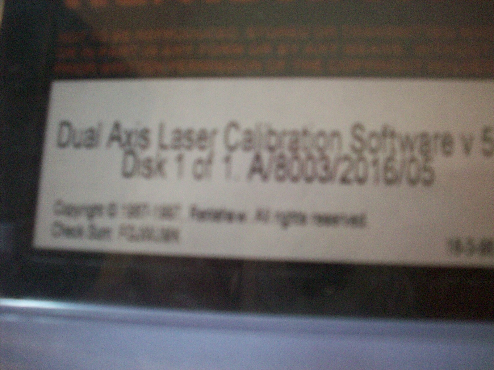 Renishaw Dual Axis Laser Software & Manual Version 5.2 A/8003/2016/05/A