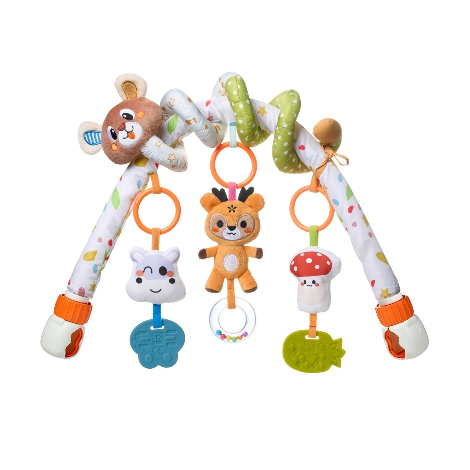 TUMAMA Baby Activity Arch with Bear Spiral Toy, Clips Adjustabl... FAST USA SHIP