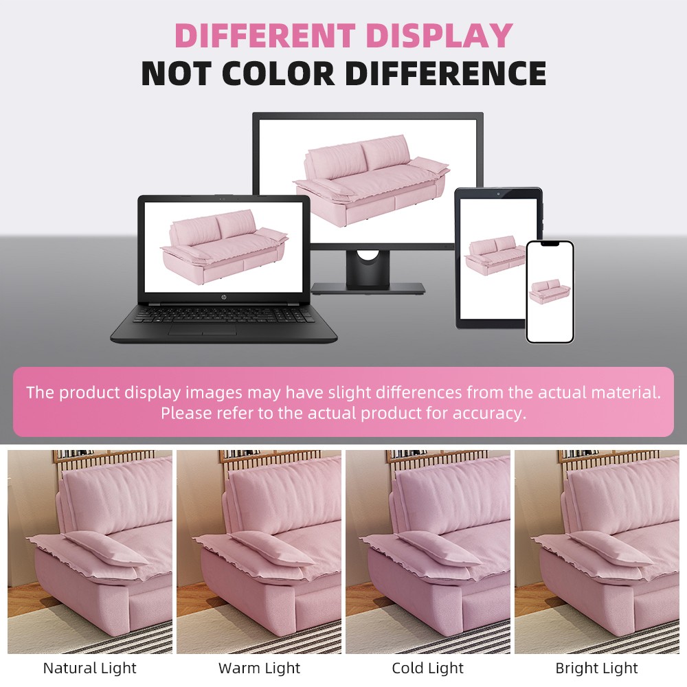 73in Roll Out Velvet Sleeper Sofa Bed w/ Queen Mattress, Multi-Functional 3-in-1