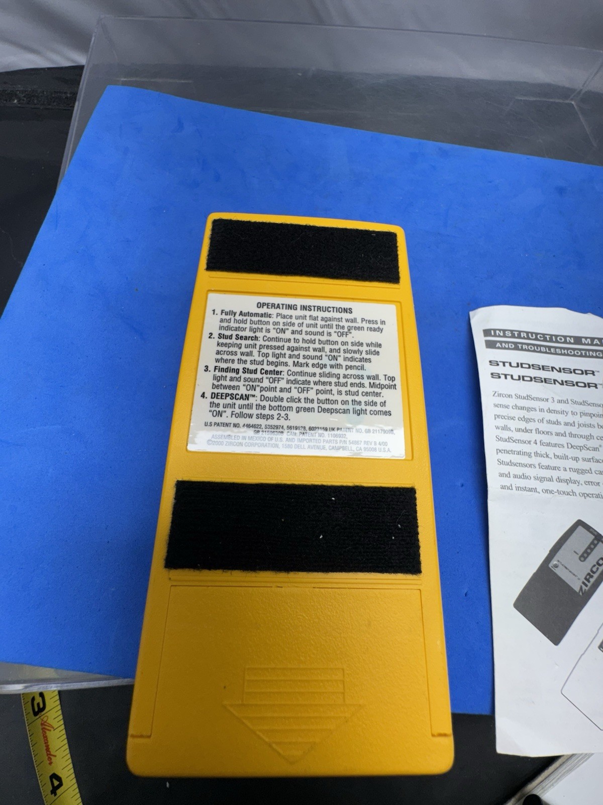 Zircon Studsensor “4 W/ Paperwork No Battery -Works Tested