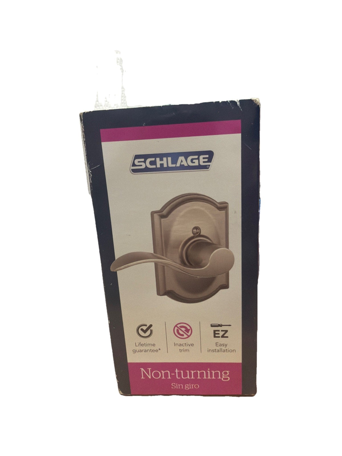 Schlage F170 V ACC 619 CAM  Left Handed Accent Door Lever with Camelot Trim