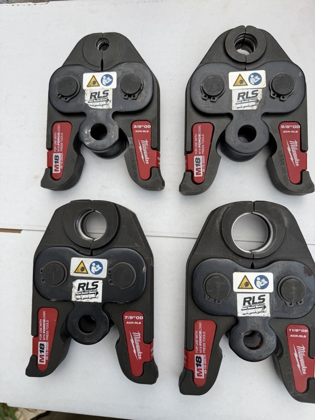 Milwaukee Force Logic Press Tools m18 ACR-RLS 3/8,5/8,7/8,1 1/8
