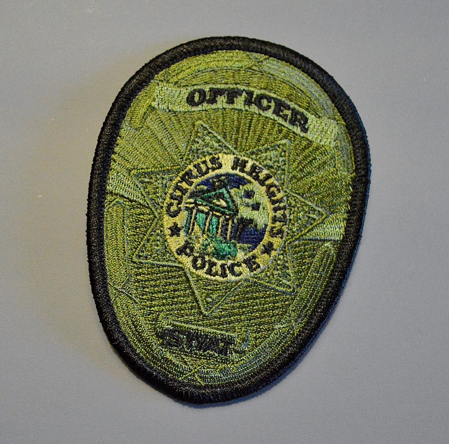 Citrus Heights California Police Officer SWAT Subdued OD Patch ++ Mint CA