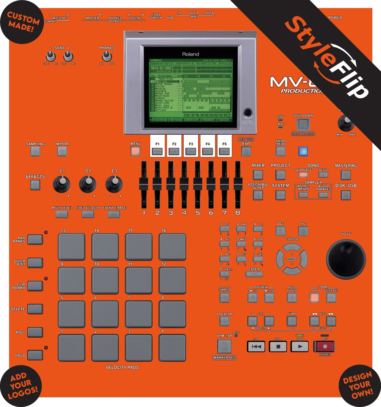 Roland MV 8000 Skins | Custom Design | Protective Decal | StyleFlip Skins