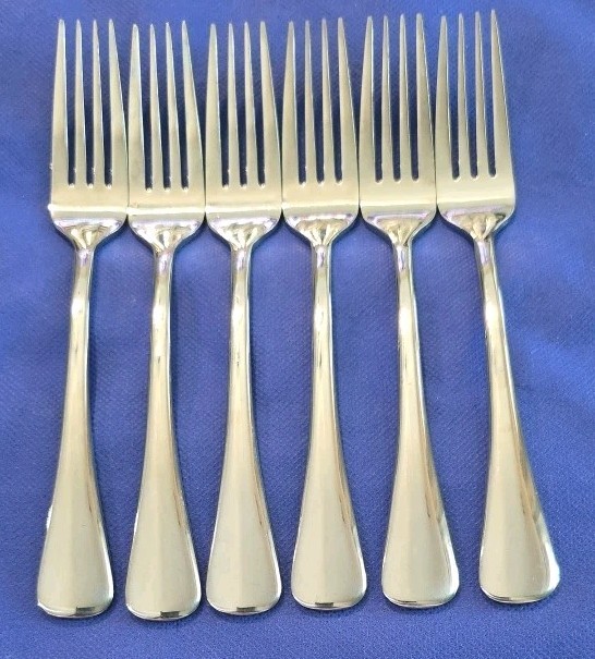 ONEIDA POTOMAC OR OHS467 6 Salad Forks STAINLESS FLATWARE