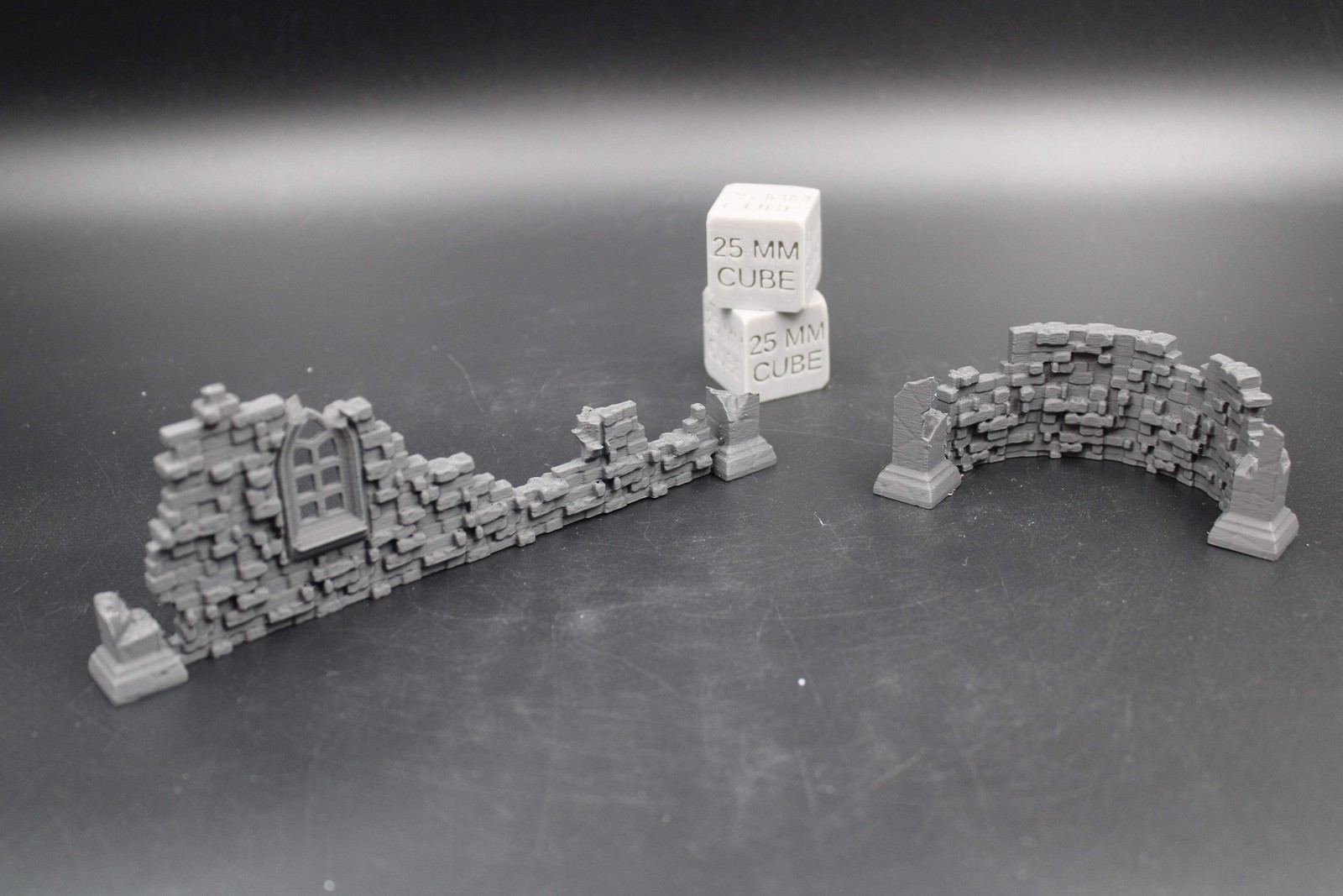 Tabletop Terrain Scatter Ruin Walls Straight Curve Pair Dnd RPG wargame skirmish