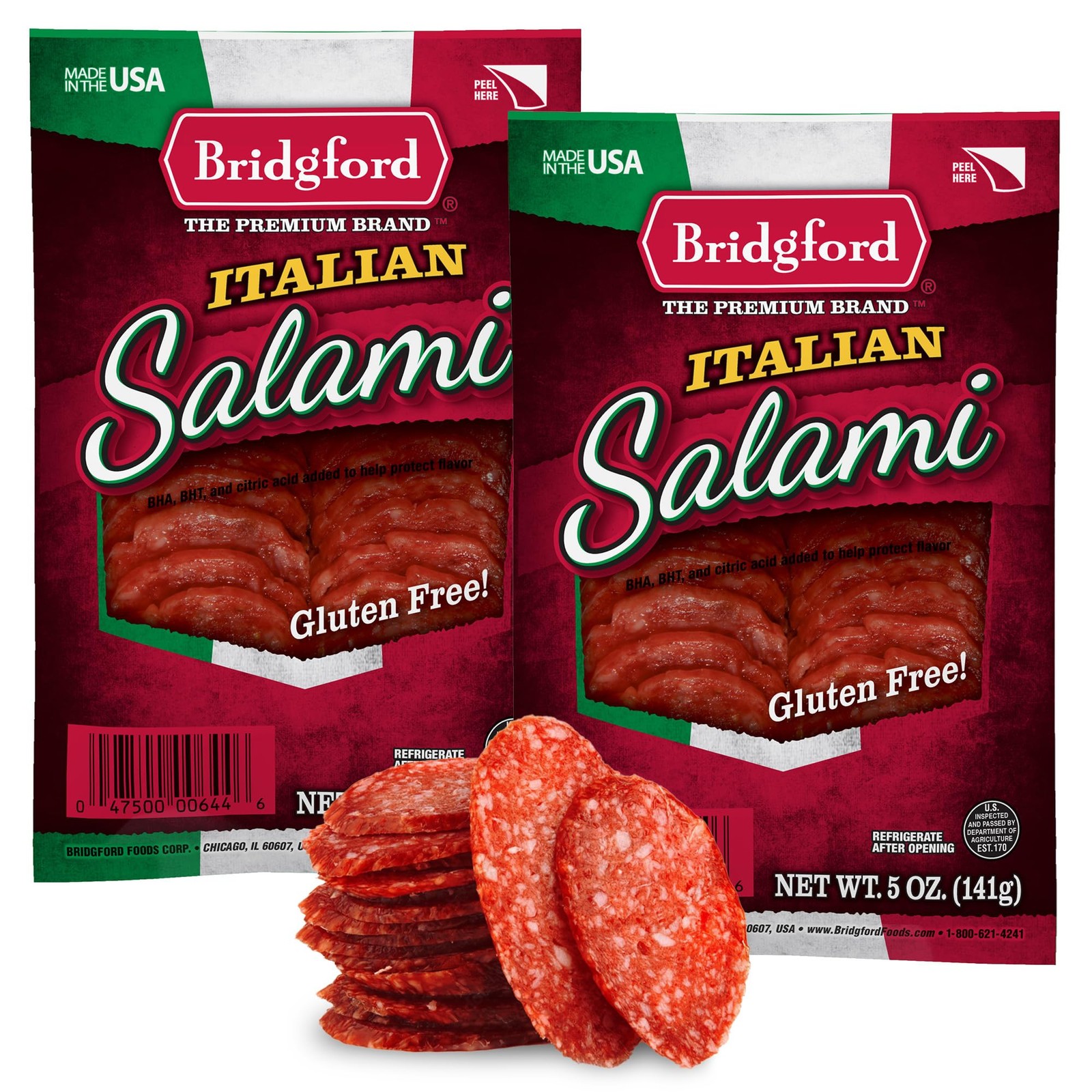 Italian Salami 5 oz Pack of 2 - Zero Carb Healthy Salami Sliced Charcuterie M...