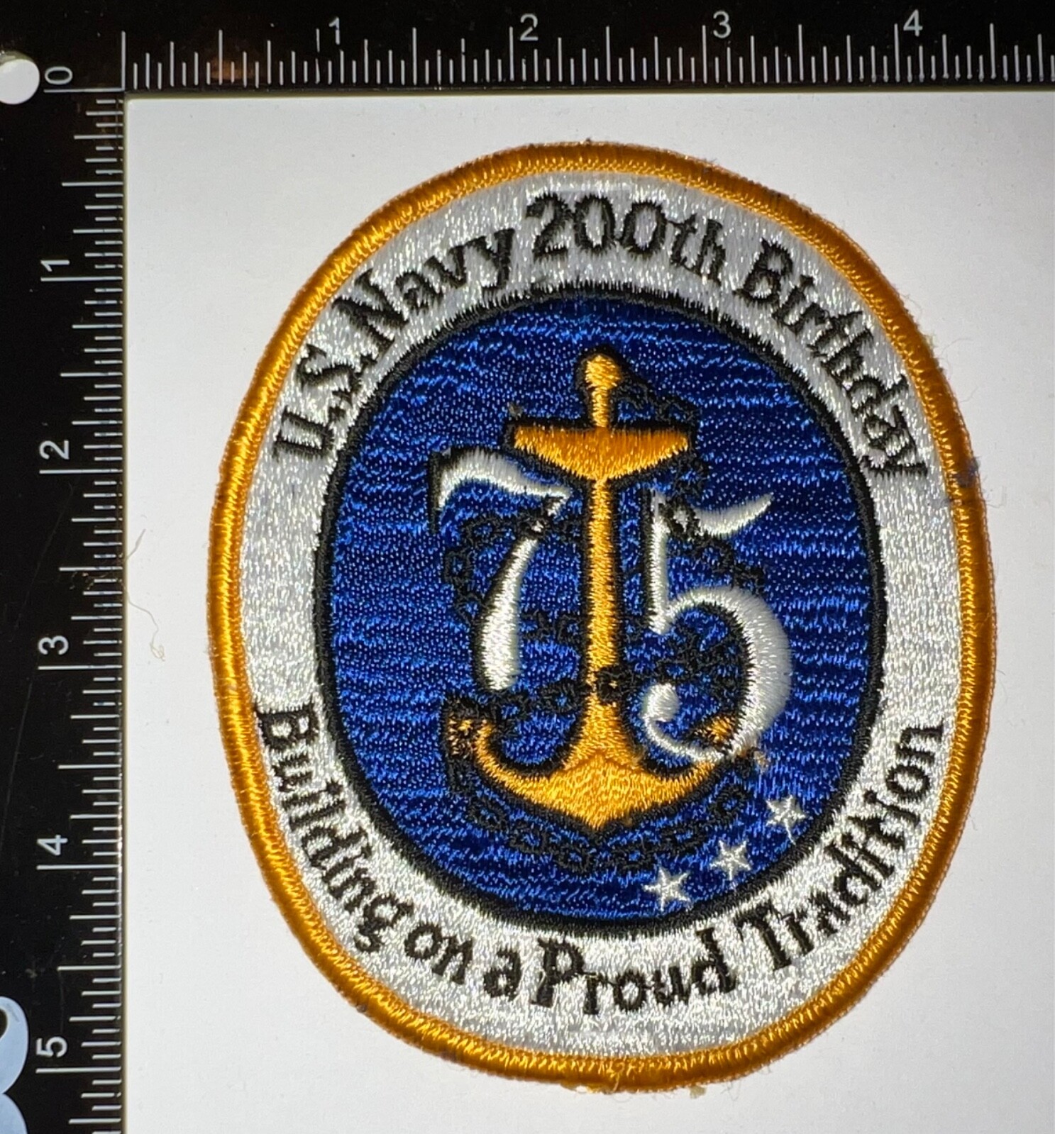 Cold War USN US Navy 200th Birthday 1975 Patch
