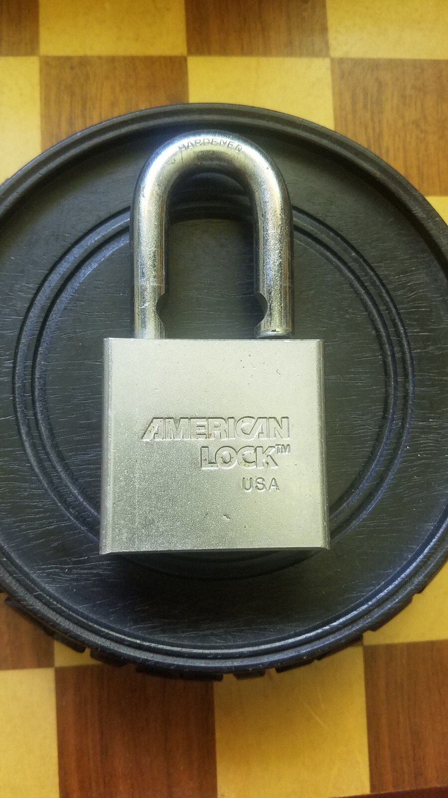 Vtg American Lock Padlock Series 5260 U.S.A Made Hardened Steel 2 keys 5 pin