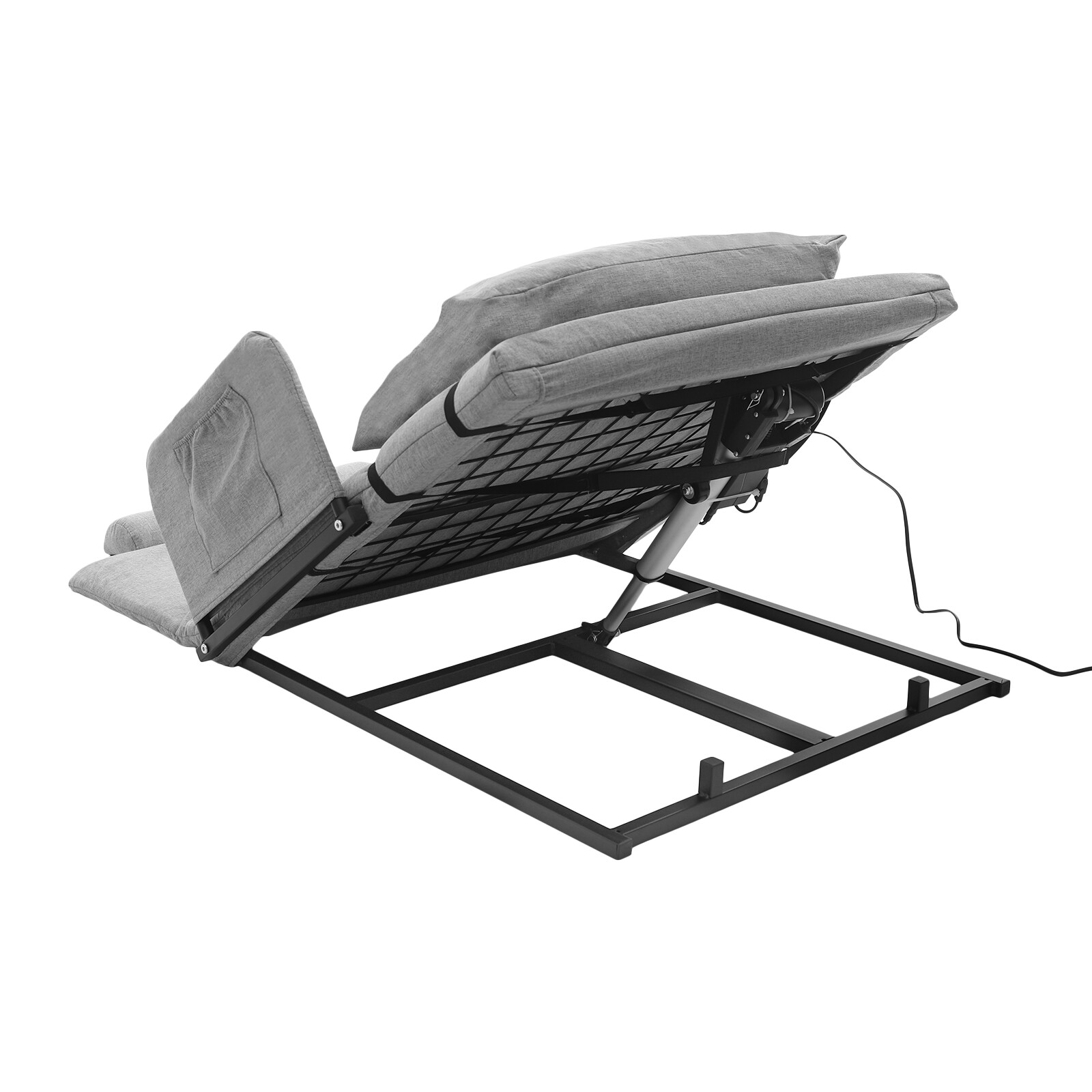 Grey Electric Lifting Adjustable Bed Back Rest Electric Lift Backrest Bed GIFT