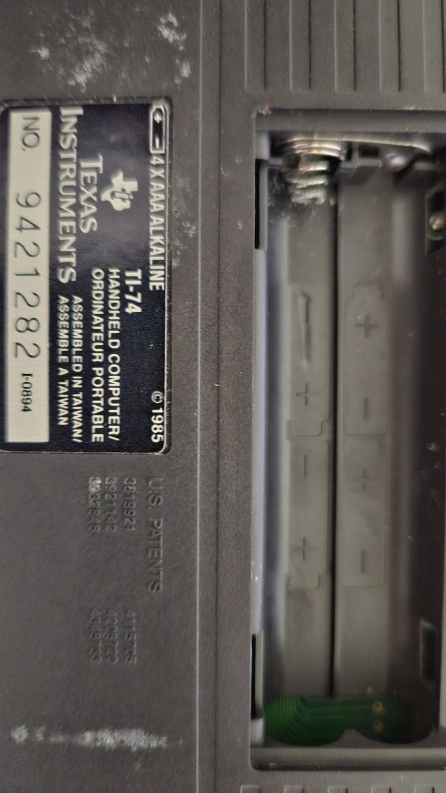 Texas Instruments TI-74S Vintage Handheld Computer w/ EPROM Ultra-Nav Case