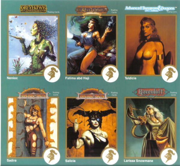 TSR 1993 Fantasy Collector 6 Uncut Cards Promo Card Sheet NEW VERY HIGH GRADE
