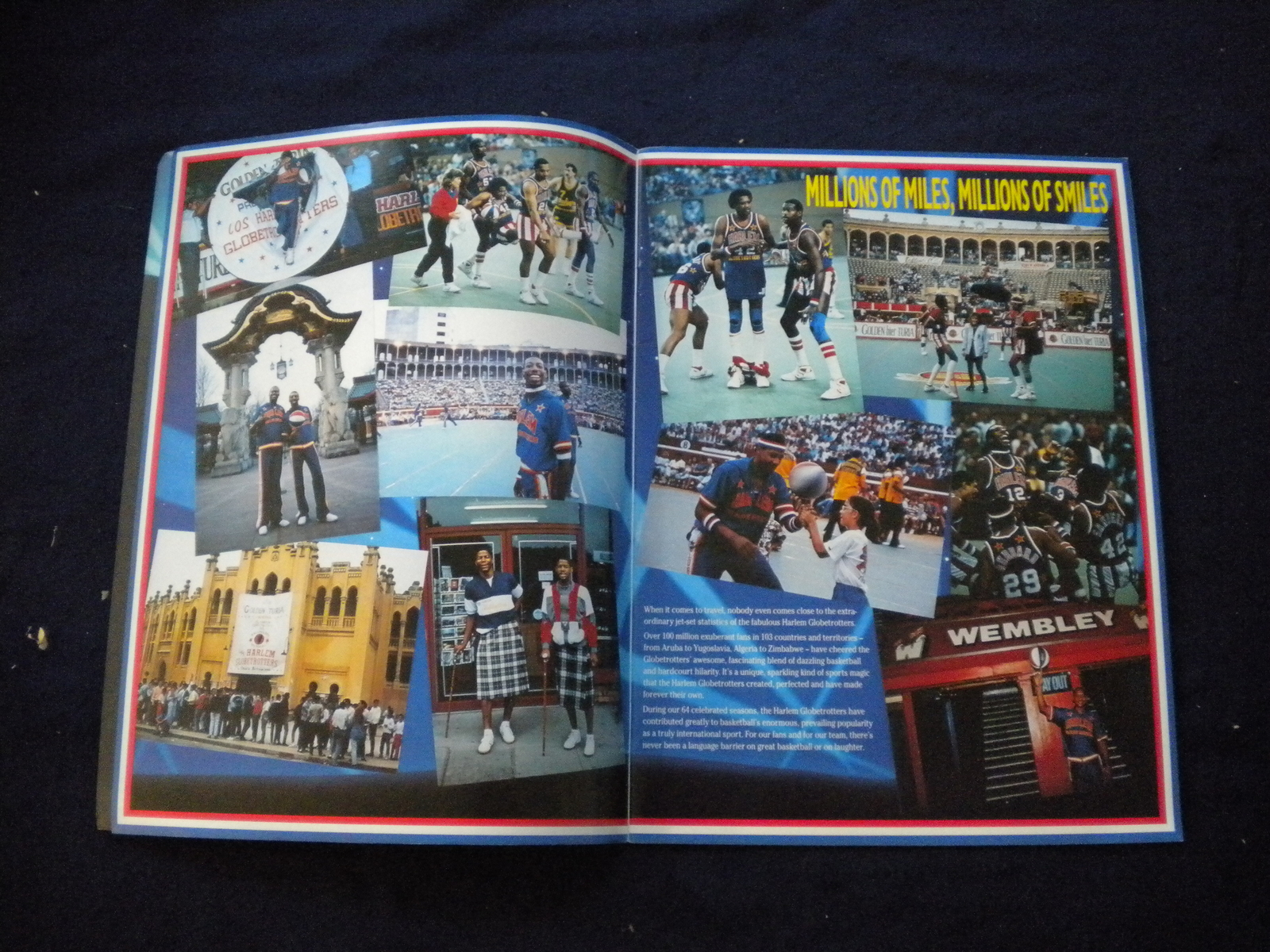 1990 HARLEM GLOBETROTTES WORLD TOUR SOUVENIR PROGRAM - J 8307
