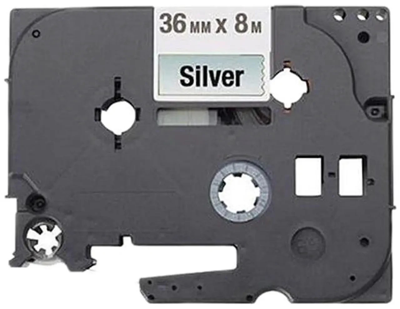 Brother Black on Matte Silver Extra-Strength Adhesive Label Tape HGES9615PK