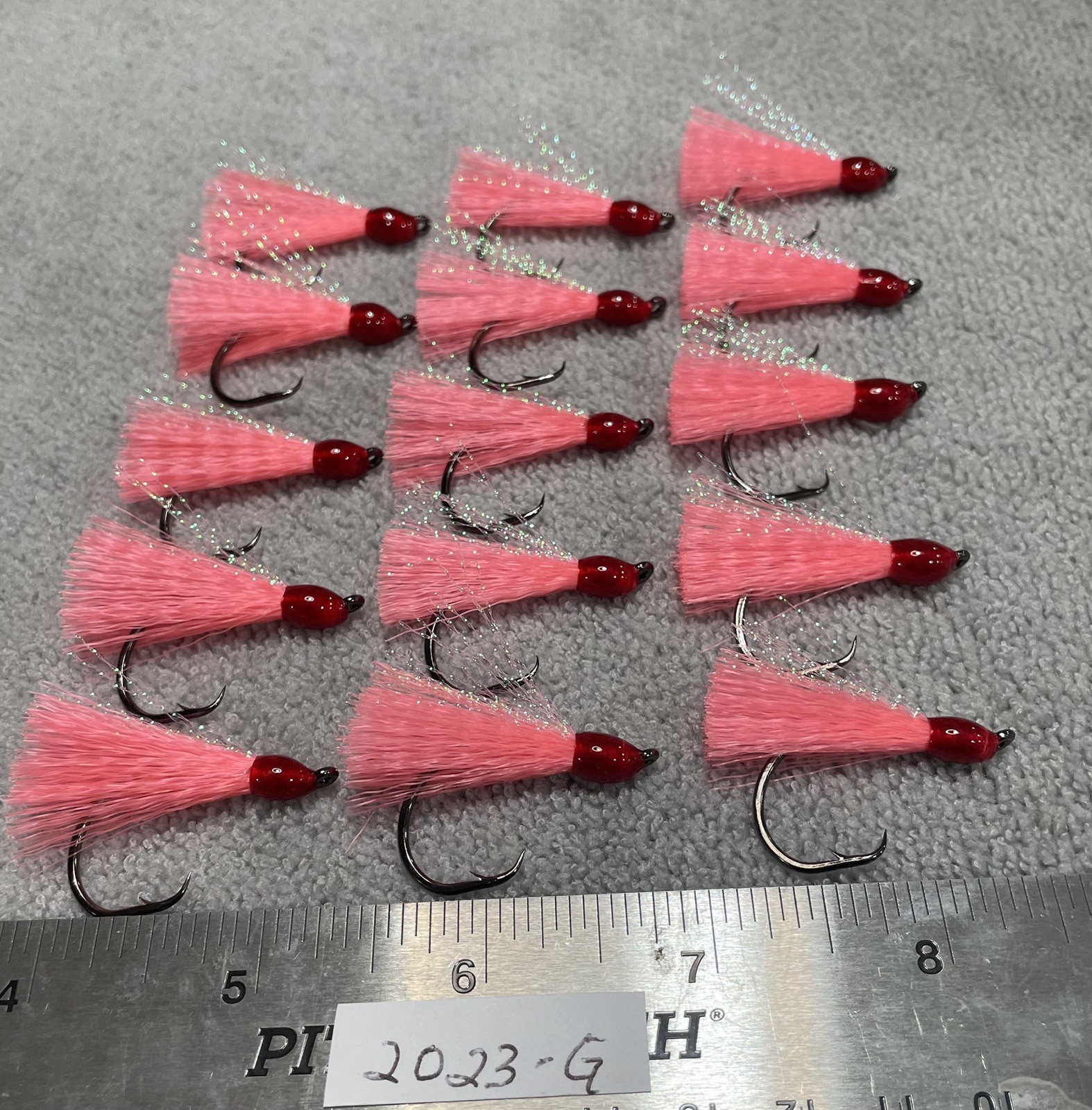 15  Pink circle  hook pompano Jig Teasers Size 2/0