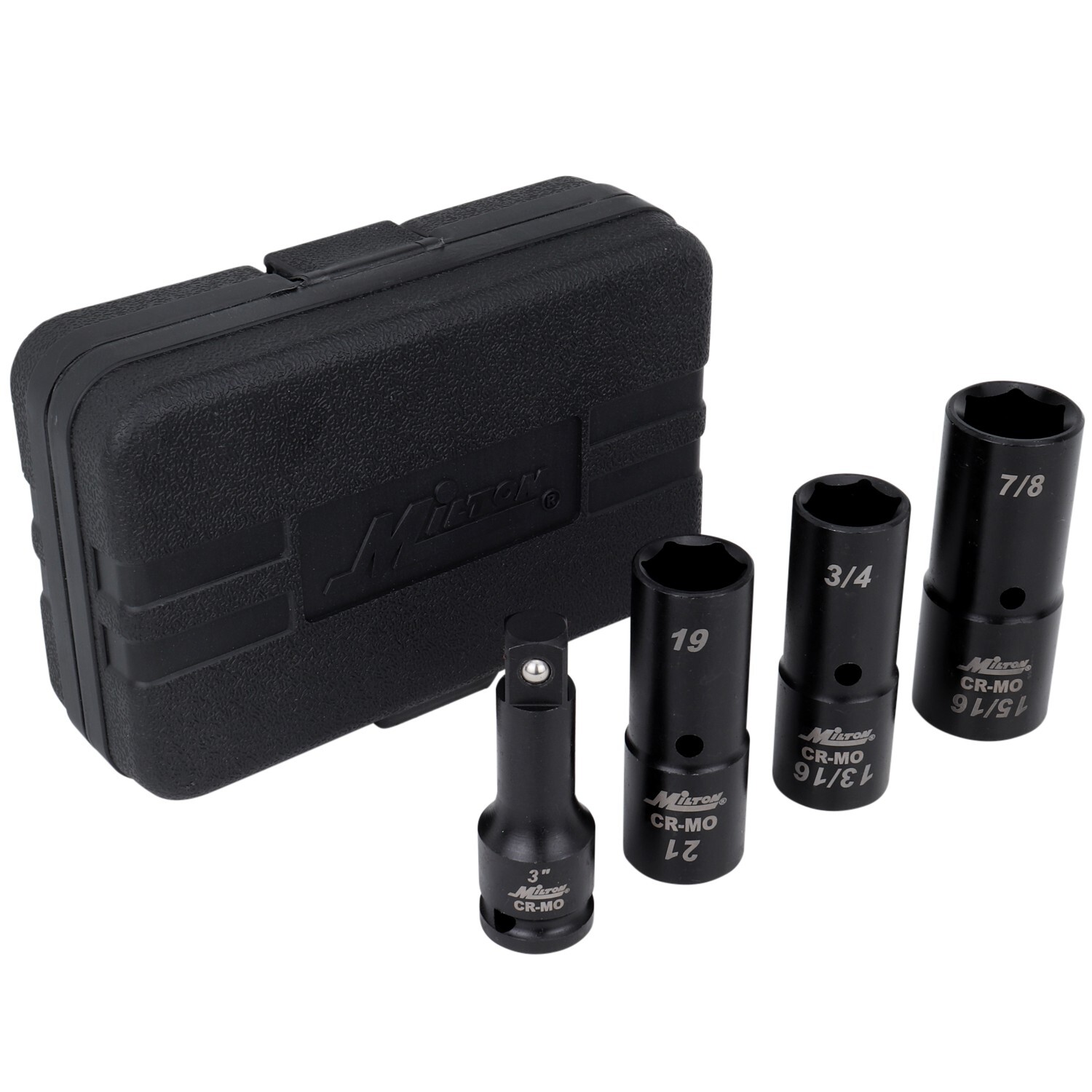 Milton® 1/2-Inch Drive Deep Thin Wall Flip Socket Set , 4PCS