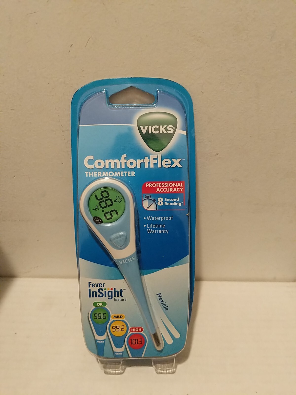Vicks Comfortflex Thermometer 8 sec FACTORY SEALED BATTERY DOA FREE BATTERY