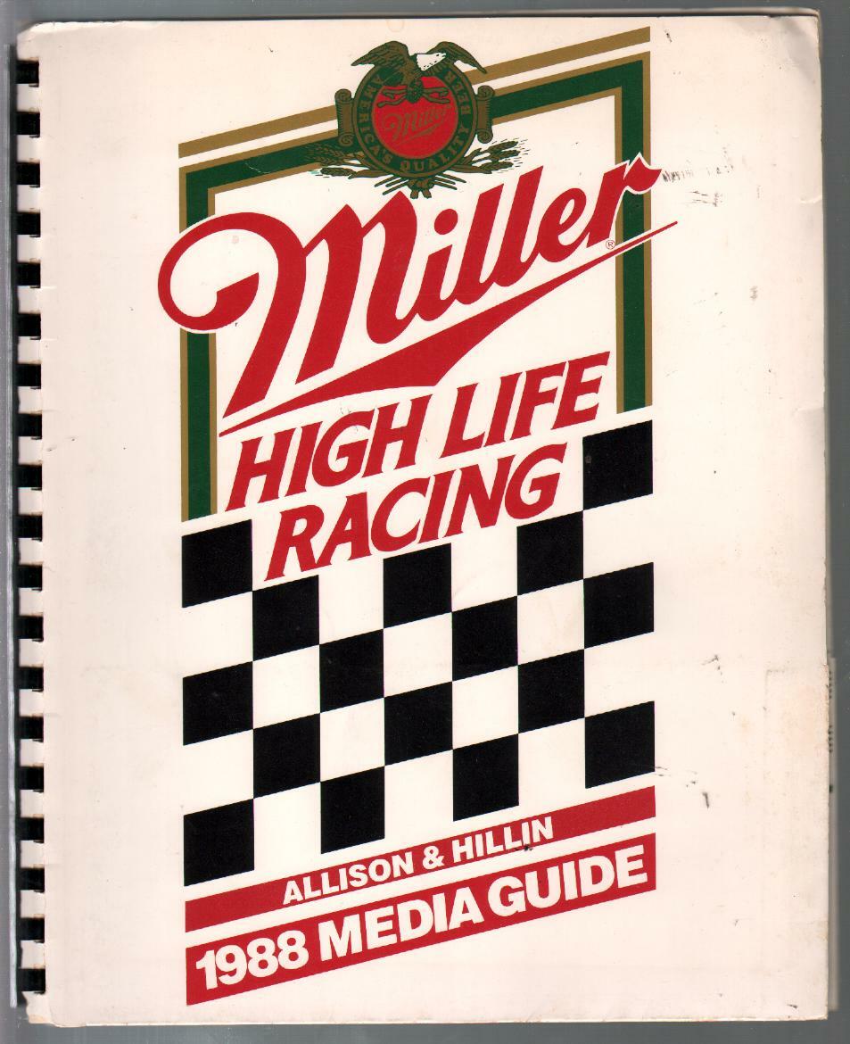 Bobby Allison & Bobby Hillin Miller High Life Racing NASCAR Media Guide 1988-VG