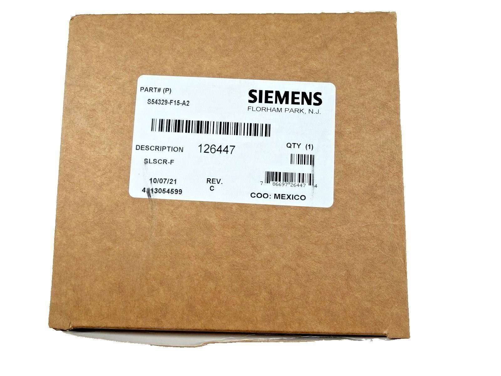 Siemens SLSCR-F S54329-F15-A2 Fire Alarm Strobe Ceiling Red (NEW IN BOX)