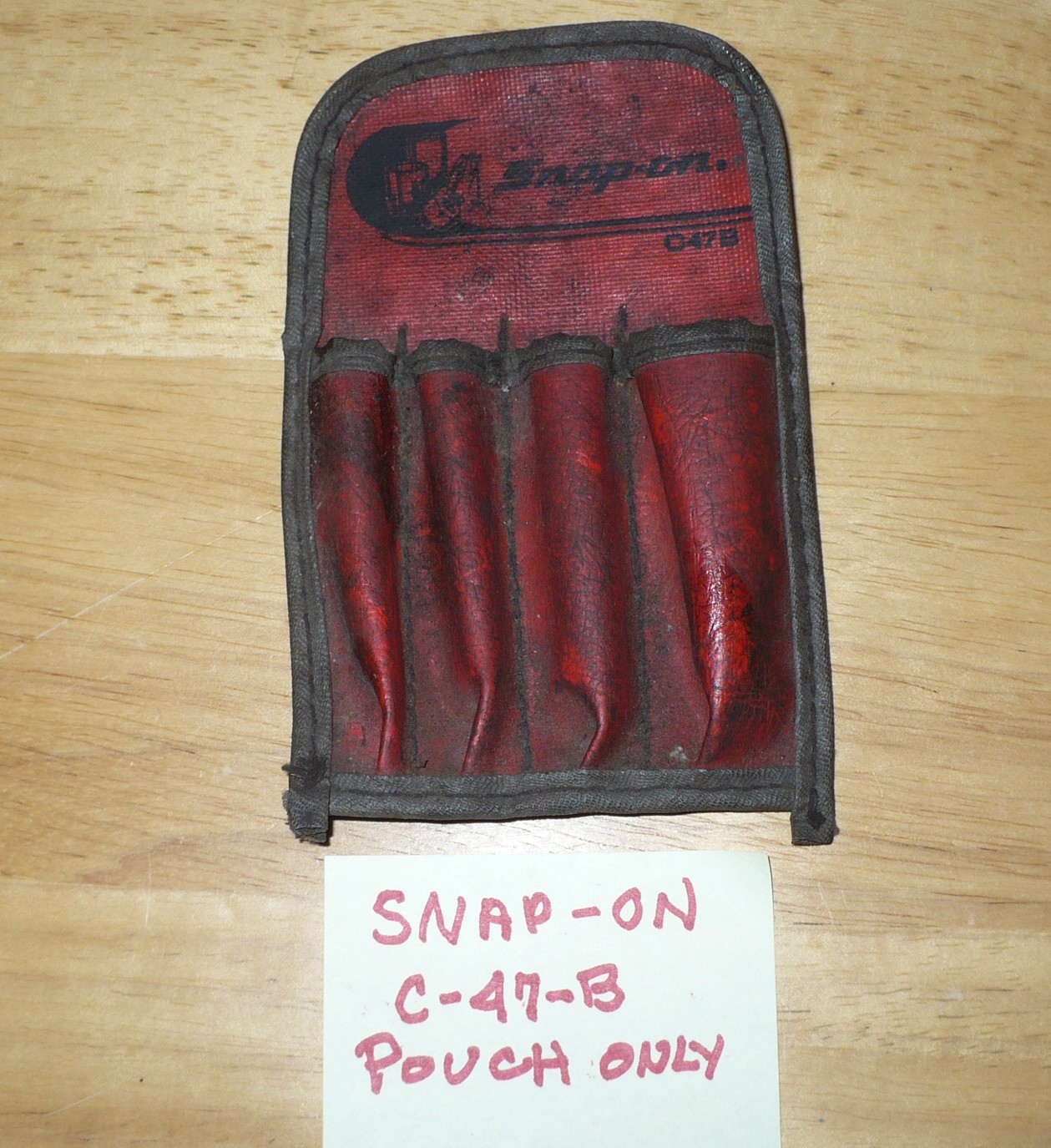 Vintage Snap-on C47B Tapered Bit Extractor POUCH ONLY C-47-B